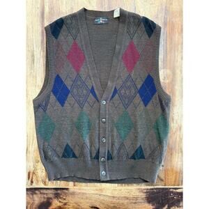 The Italian Sweater Co. Men's Hipster Academia Granpa Sweater Vest Size Large